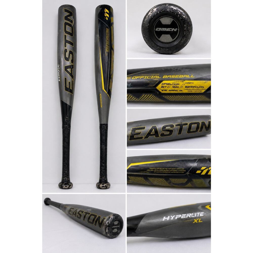Easton Omen Hyperlite XL 27in 16oz USSSA Youth Baseball Bat 11 Drop Gray